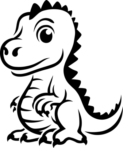 Baby Dinosaur Coloring Page